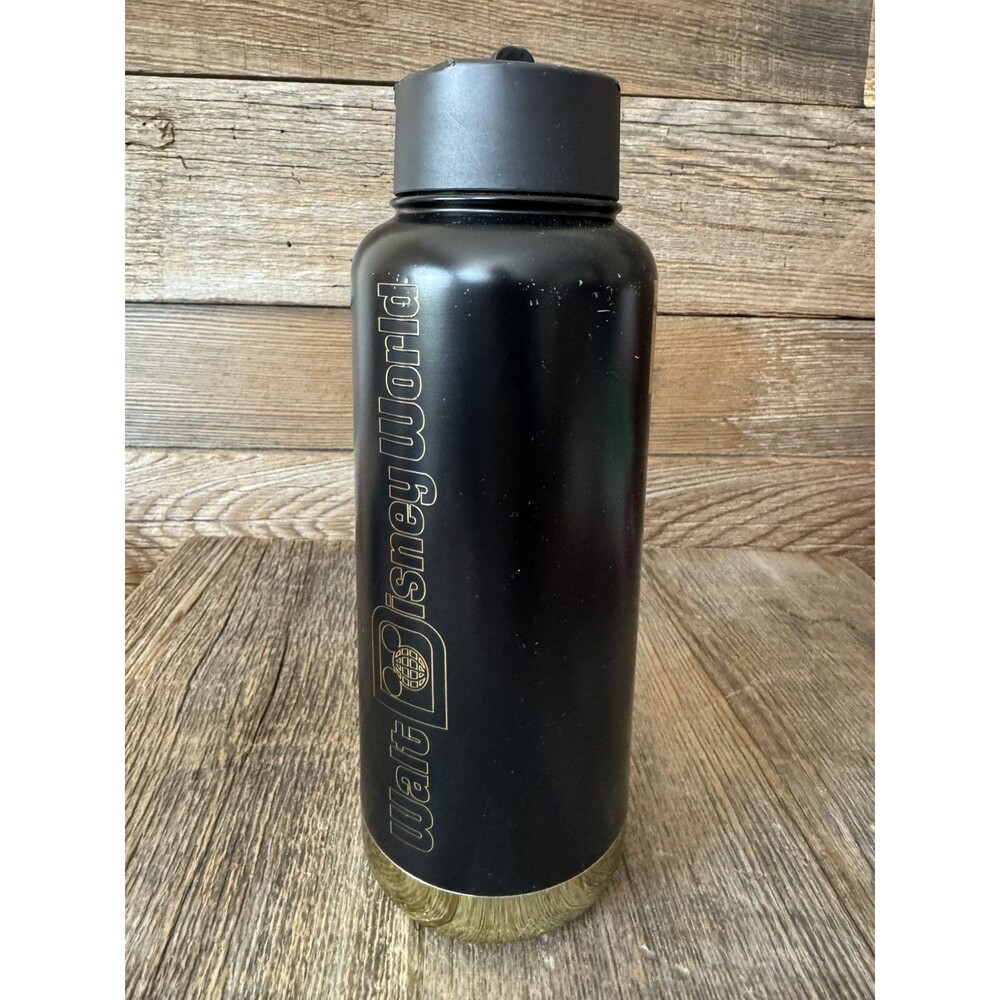 Walt Disney World Cinderella Castle Black & Gold Outline 32oz Tumbler Bottle - Picture 8 of 8